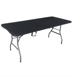 Mesa retangular dobravel ao meio 1,80 preto